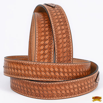 HILASON Western Genuine Leather Belt for Men Women Cowboy Cowgirl Handmade Unisex Basketweave Heavy Duty Belt